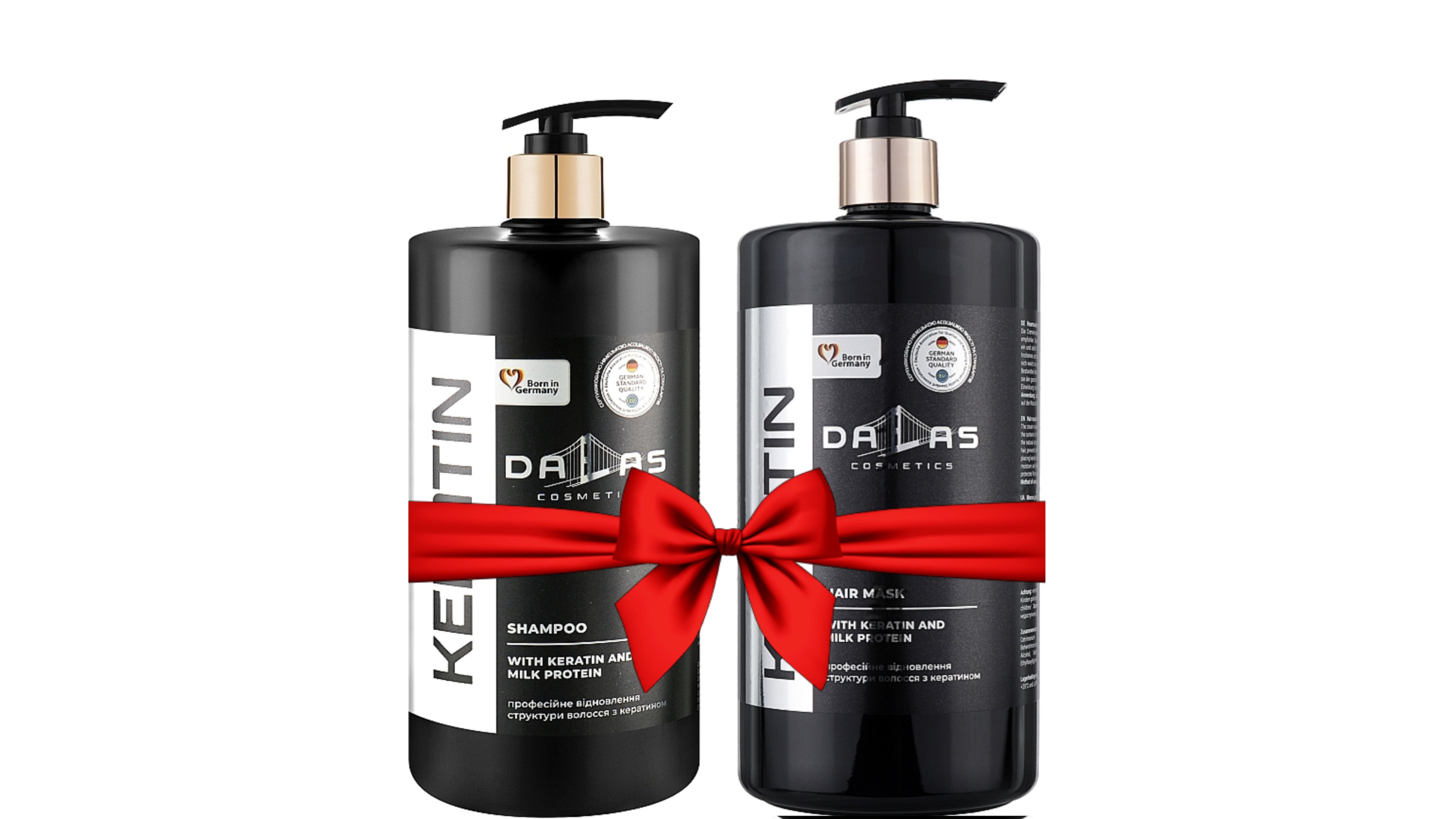 Šampūns 970 ml + Kondicionieris 900 ml (keratīns un piena proteīns)