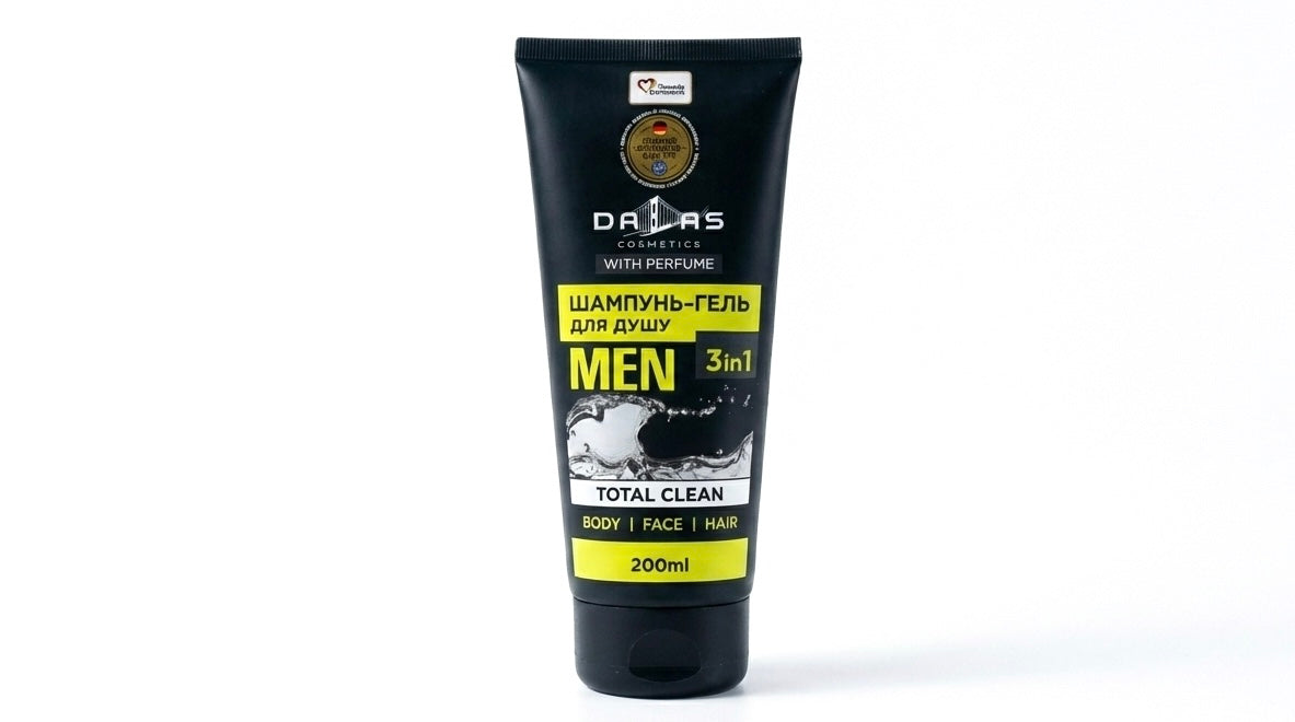 Dalasmen Total Clean 3 in 1 dušas želeja sejai, ķermenim un matiem Sport 200ml
