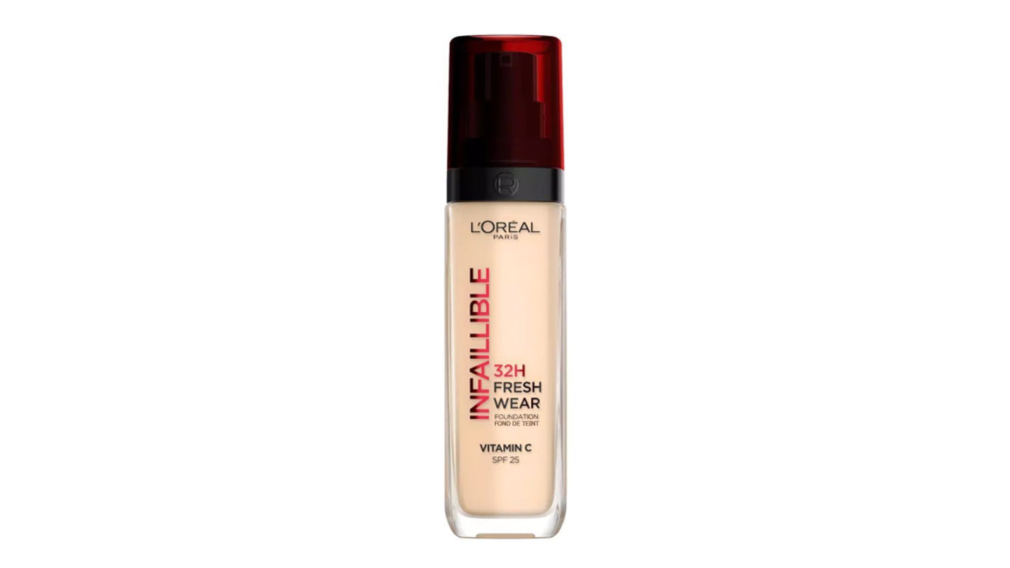 L'Oreal Infallible 32h Fresh Wear Foundation ilgstošas ​​iedarbības tonālais krēms sejai